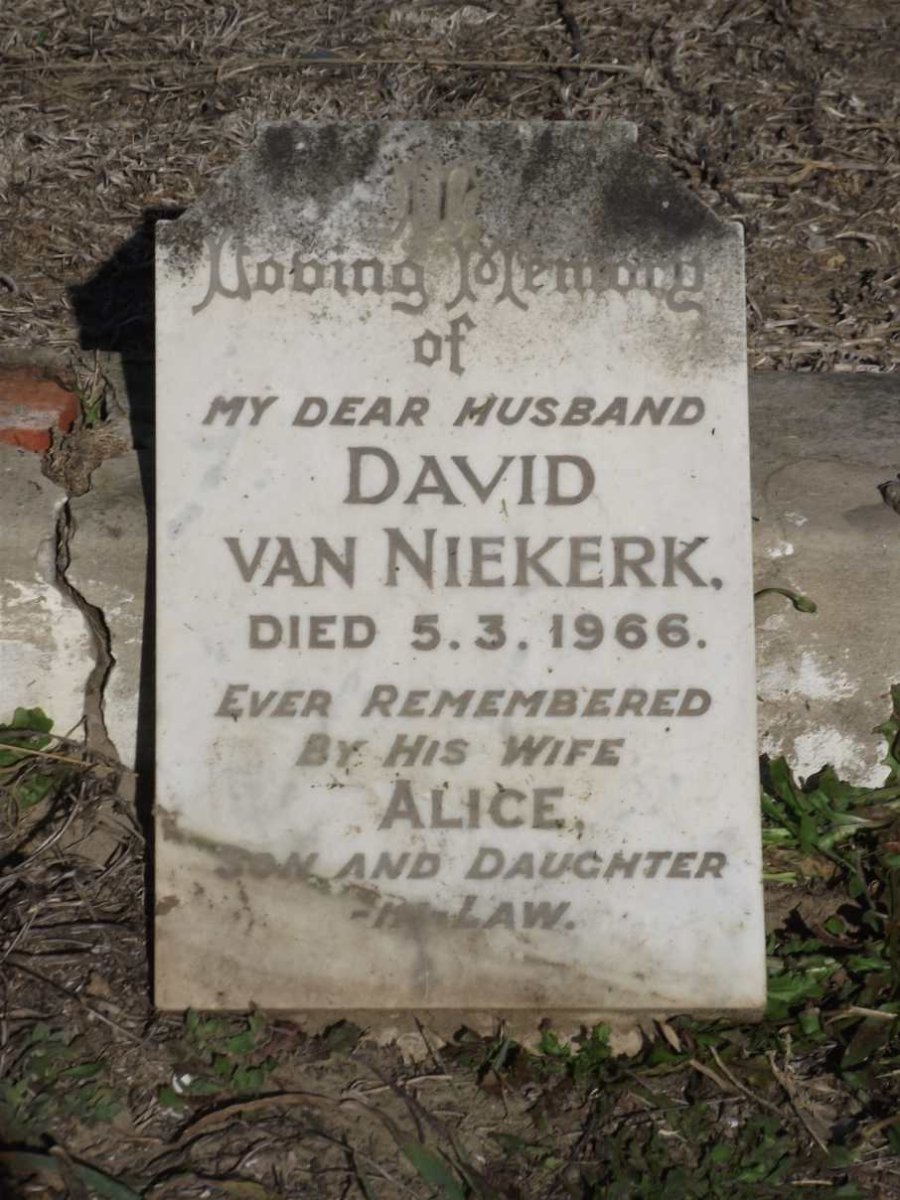 NIEKERK  David, van -1966