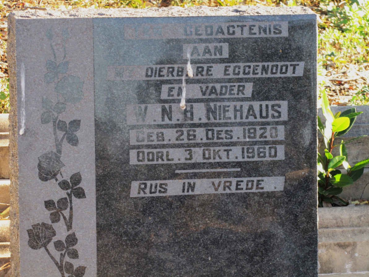 NIEHAUS W.N.H. 1920-1960