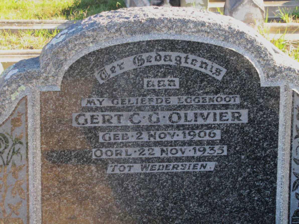 OLIVIER Gert C.G. 1906-1935