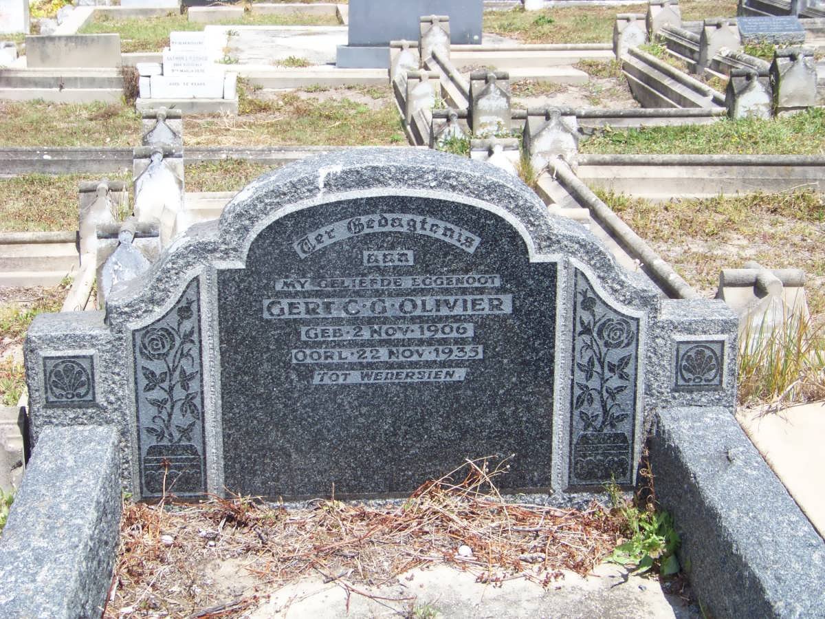 OLIVIER Gert C.G. 1906-1935