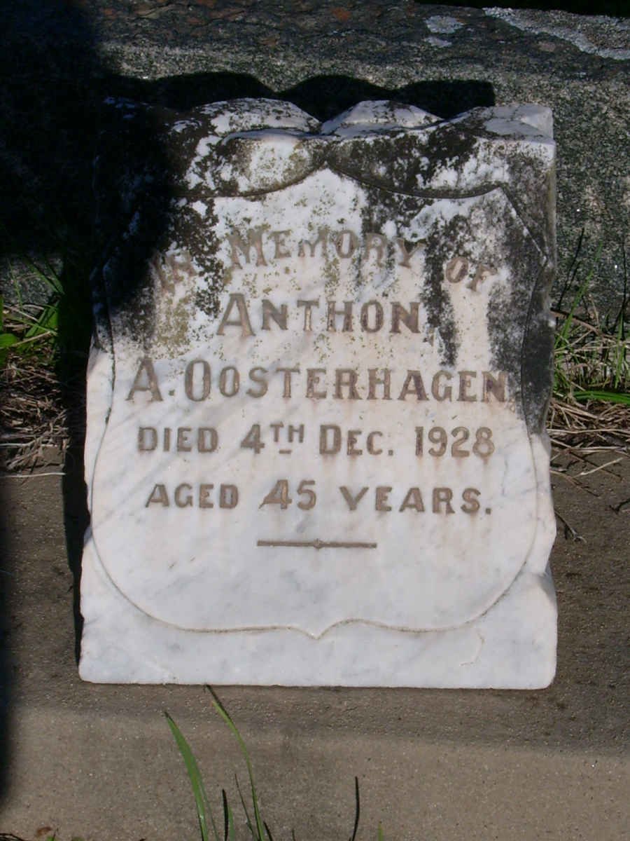 OOSTERHAGEN Anthony A. -1928