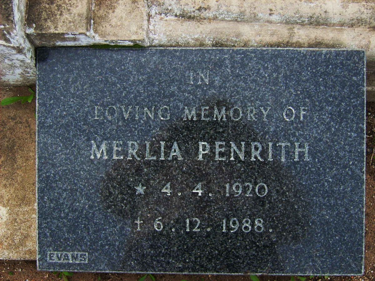 PENRITH Merlia 1920-1988