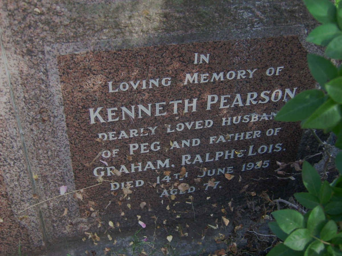 PEARSON Kenneth -19?5 