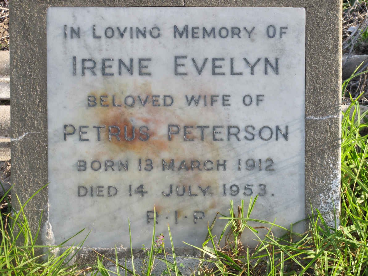 PETERSON Irene Evelyn 1912-1953