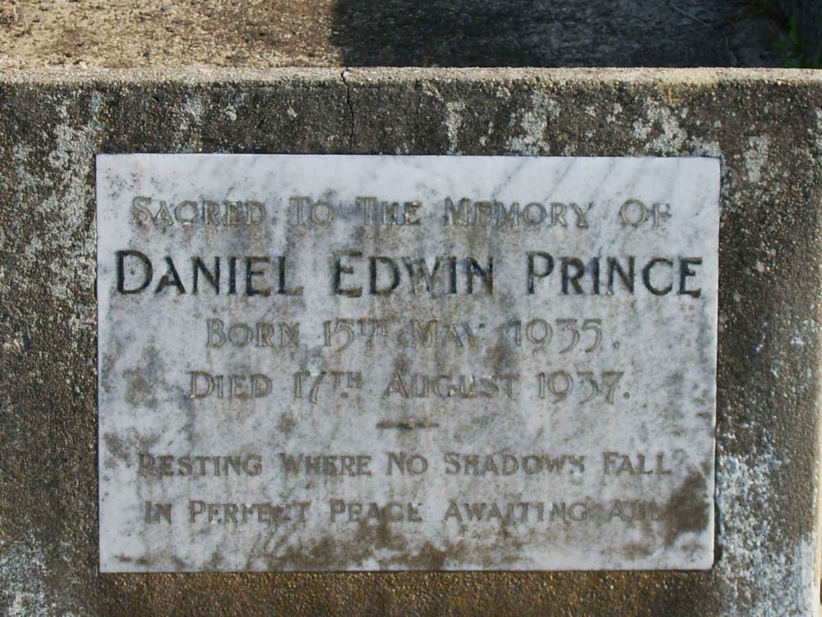 PRINCE Daniel Edwin 1935-1937