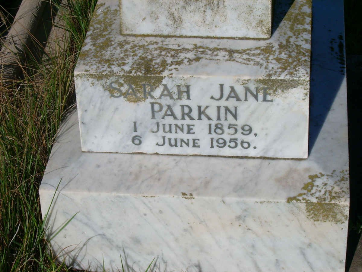 PARKIN Sarah Jane 1859-1956