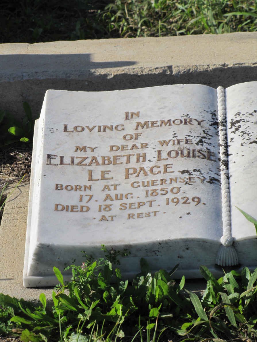 PAGE Elizabeth Louise, le 1850-1929
