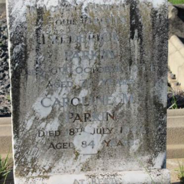 PARKIN Frederick J. -1931 &amp; Caroline M. -1946