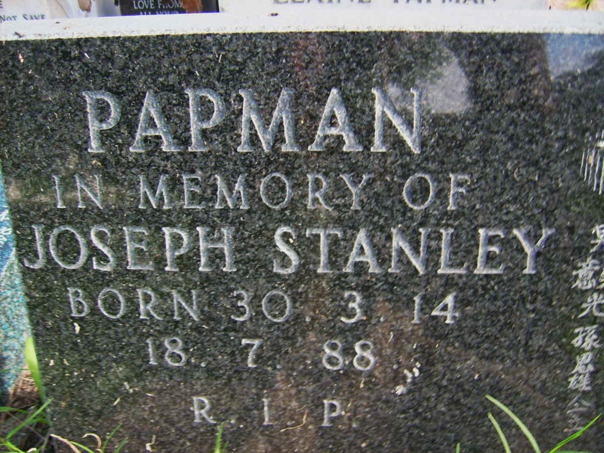 PAPMAN Joseph Stanley 1914-1988