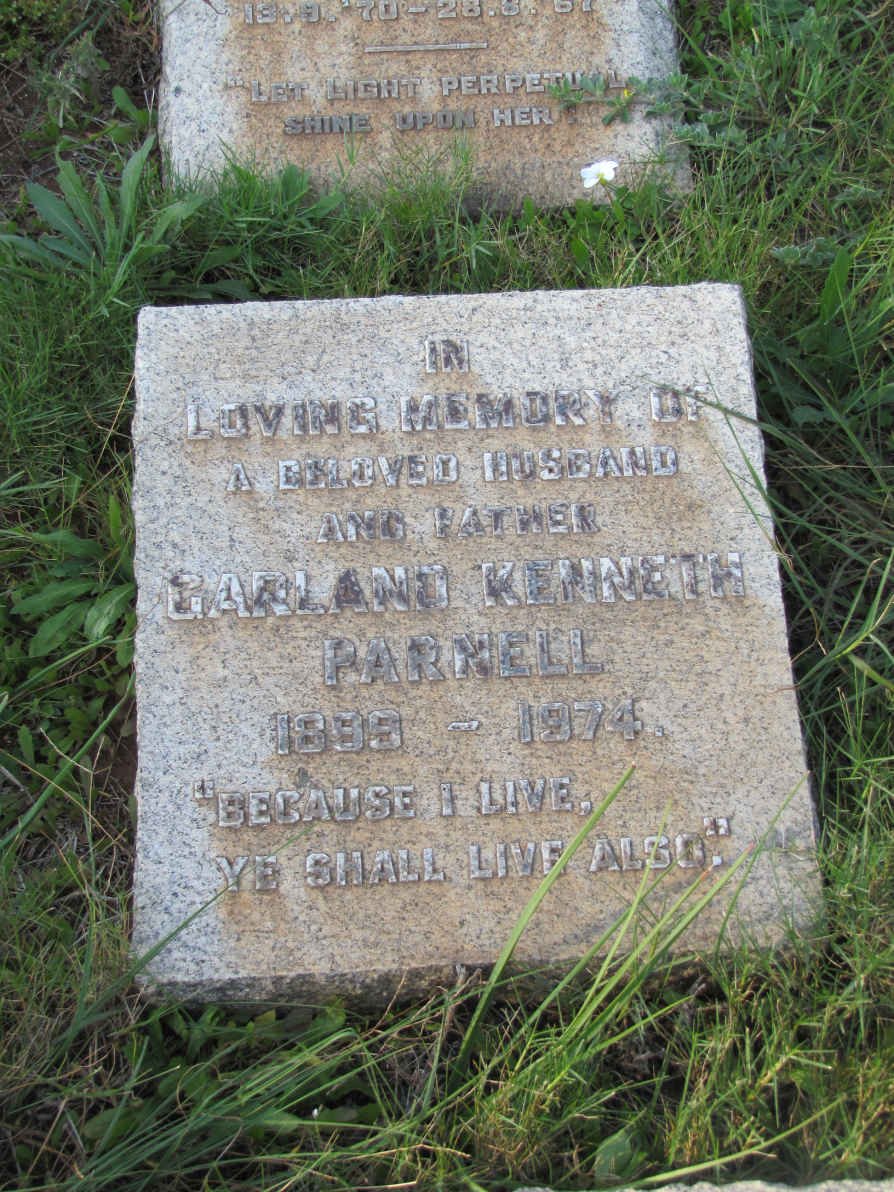 PARNELL Garland Kenneth 1899-1974