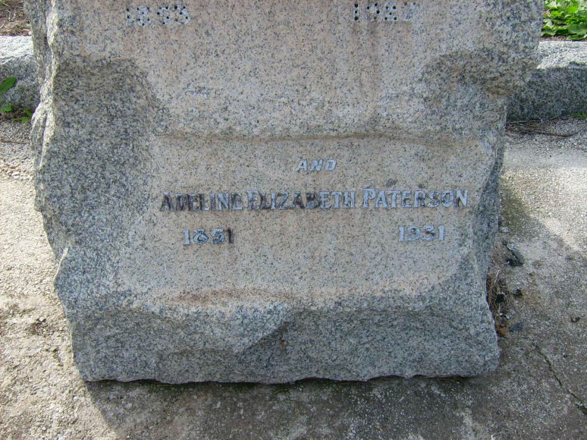 PATERSON Adeline Elizabeth 1851-1931