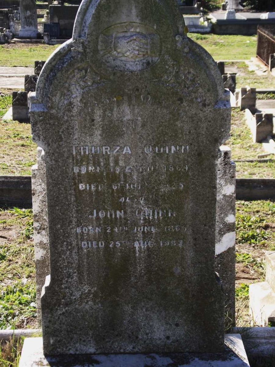 QUINN John 1865-19?? &amp; Thurza 1864-1925