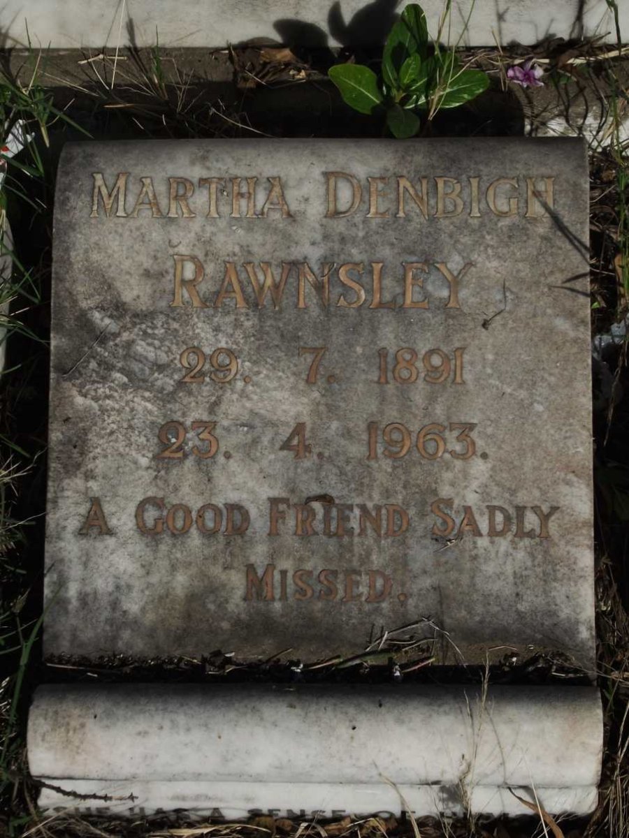 RAWNSLEY Martha Denbigh 1891-1963