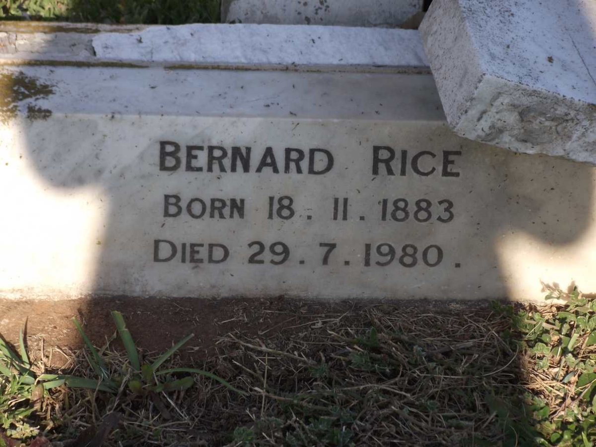 RICE Bernard 1883-1970