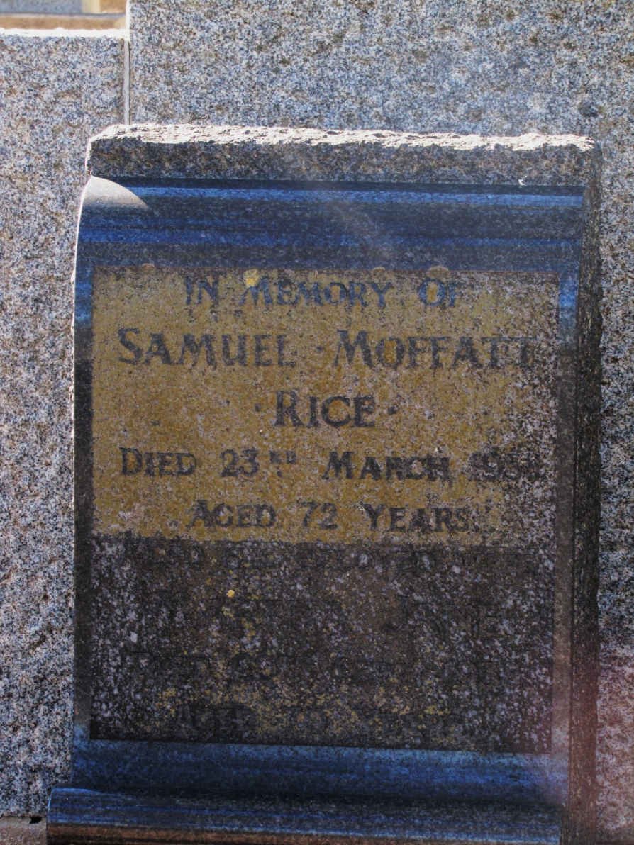 RICE Samuel Moffatt -1938