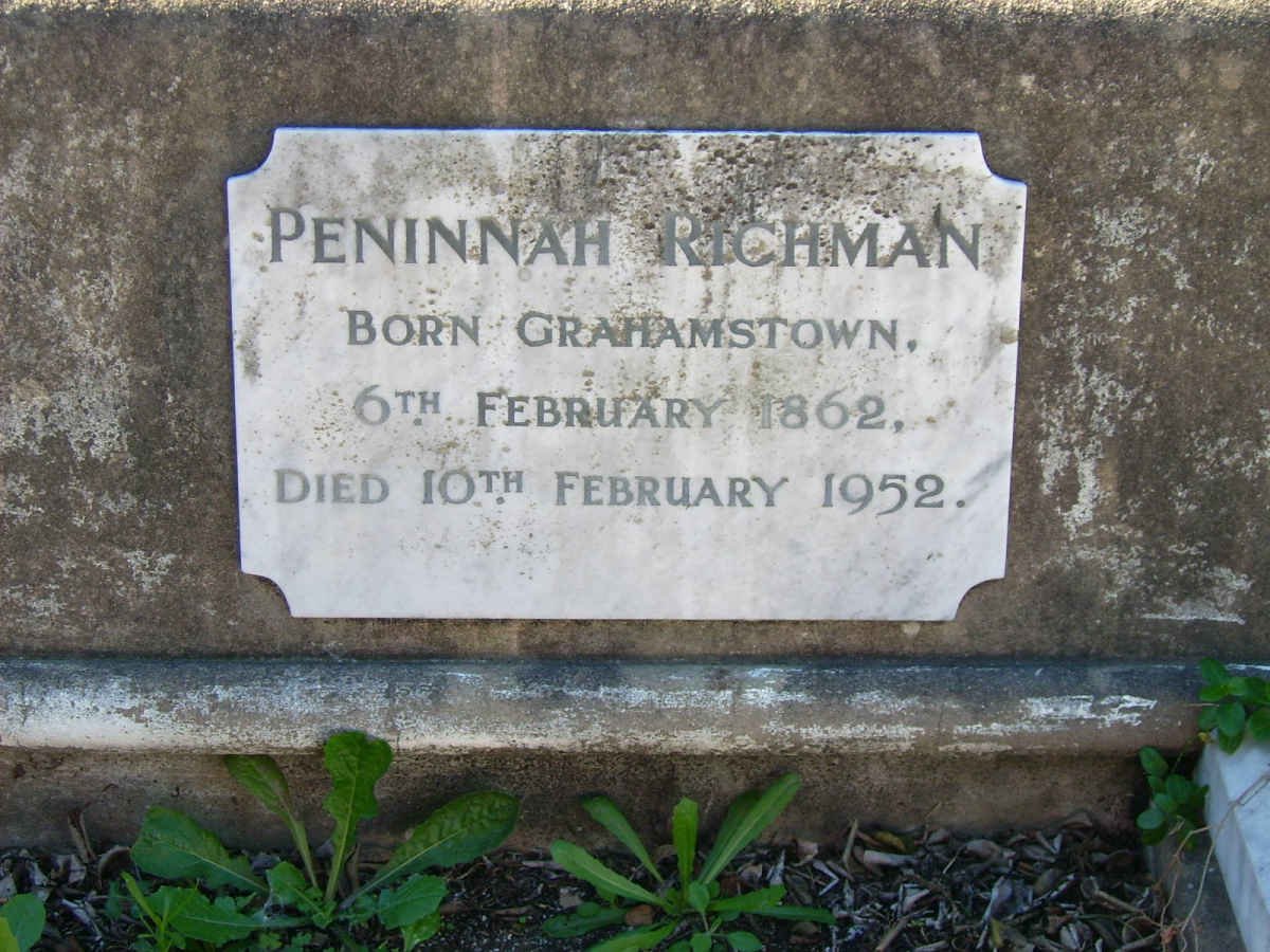 RICHMAN Peninnah 1862-1952
