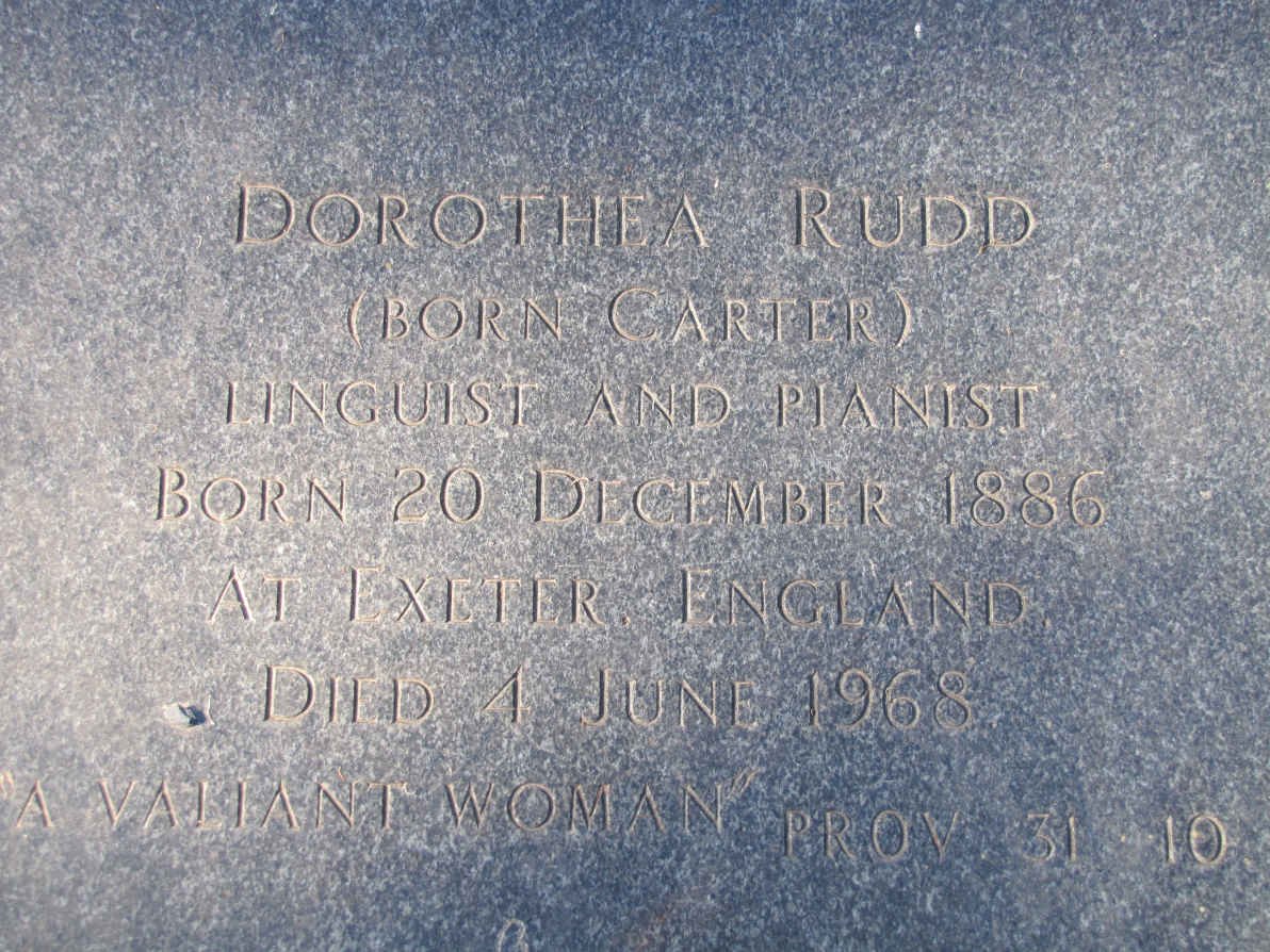 RUDD Dorothy nee CARTER 1886-1968