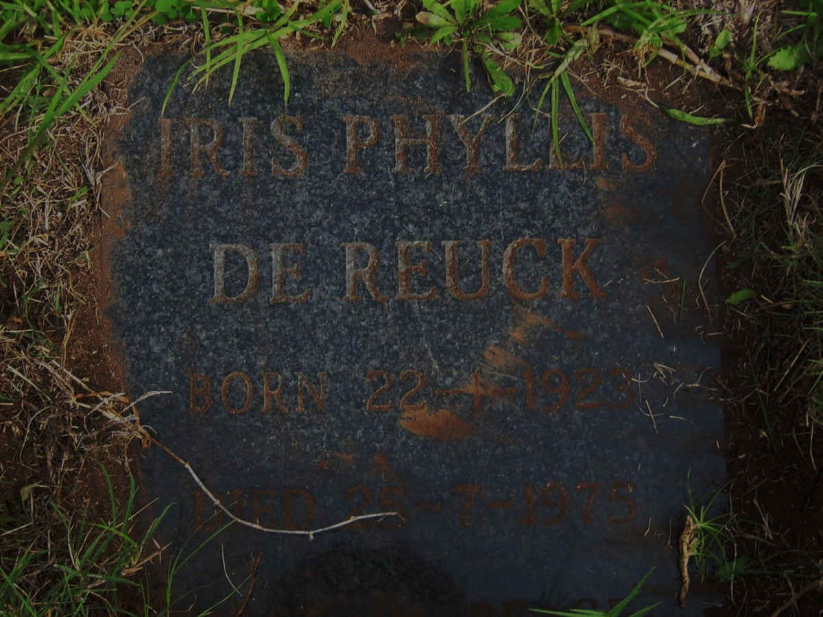 REUCK Iris Phyllis, de 1923-1975