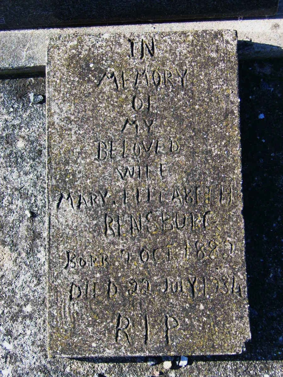 RENSBURG Mary Elizabeth 1882-1934