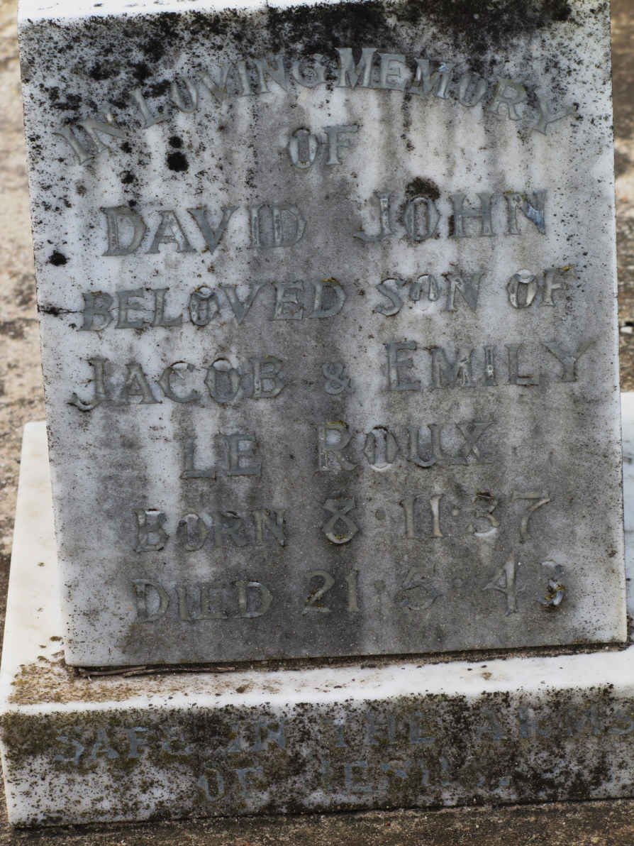 ROUX David John, le 1937-1943