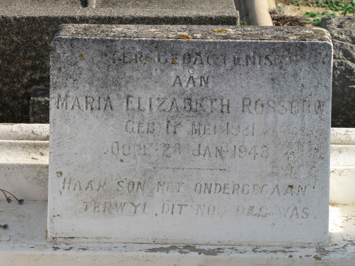 ROSSOUW Maria Elizabeth 1921-1943
