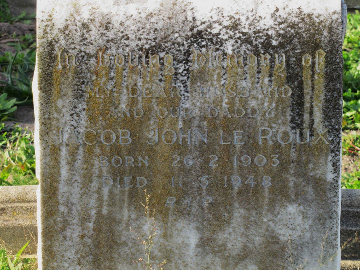 ROUX Jacob John, le 1903-1948