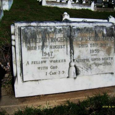 ROGERS Alfred J. -1947 &amp; Hilda Gertrude -1959