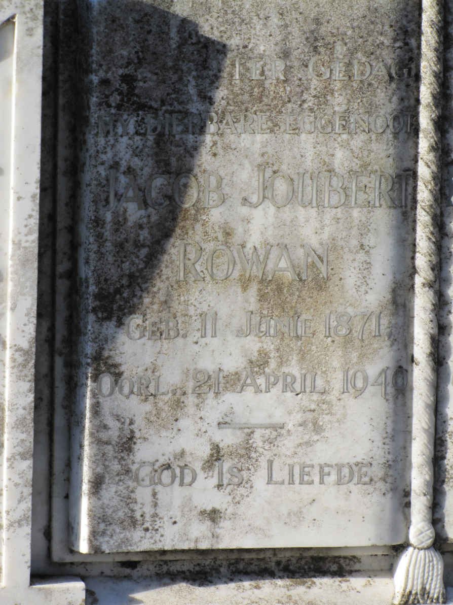 ROWAN Jacob Joubert 1871-1949