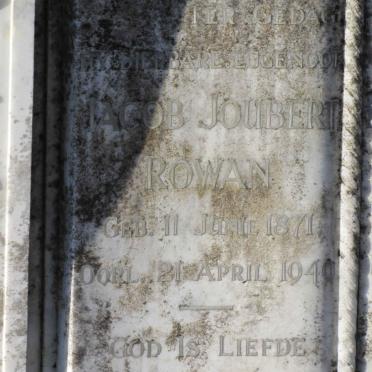 ROWAN Jacob Joubert 1871-1949