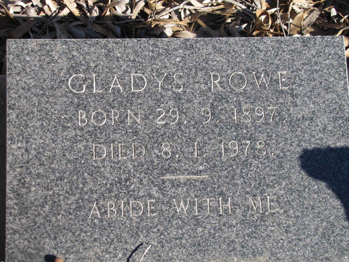 ROWE Gladys 1897-1978