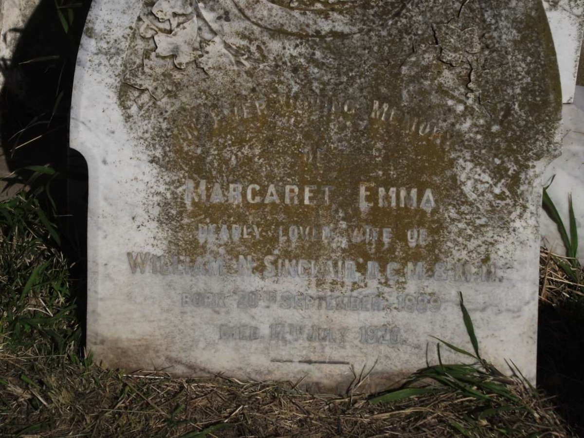 SINCLAIR Margaret Emma 1889-1920