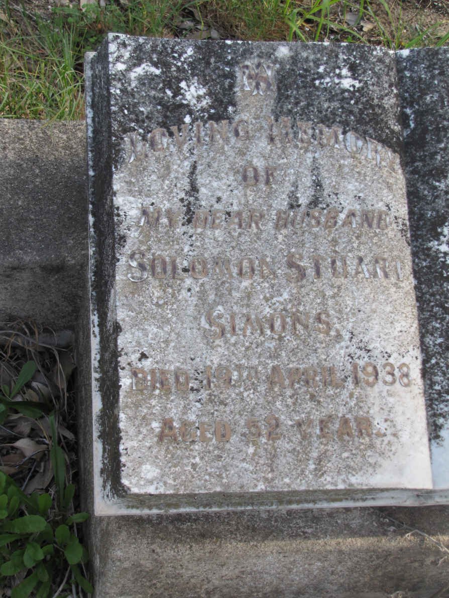SIMONS Solomon Stuart -1938