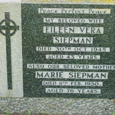 SIEPMAN Eileen Vera -1945 :: SIEPMAN Marie -1950