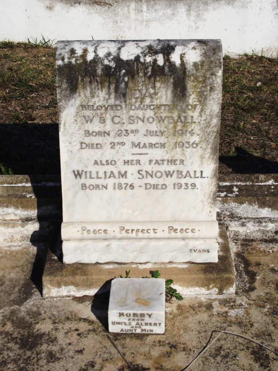 SNOWBALL William 1876-1939 &amp; Hilda 1914-1936