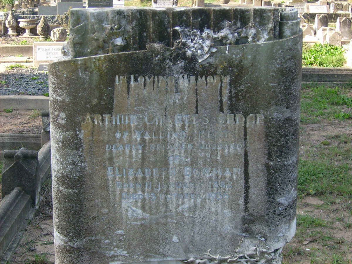 SEDGE Arthur Charles 1882-1936