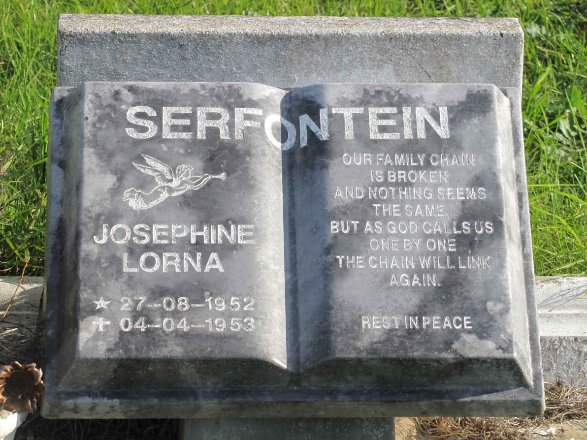 SERFONTEIN Josephine Lorna 1952-1953