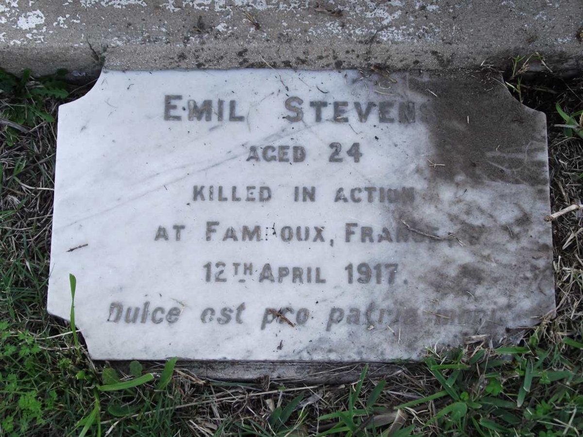 STEVENS Emil -1917