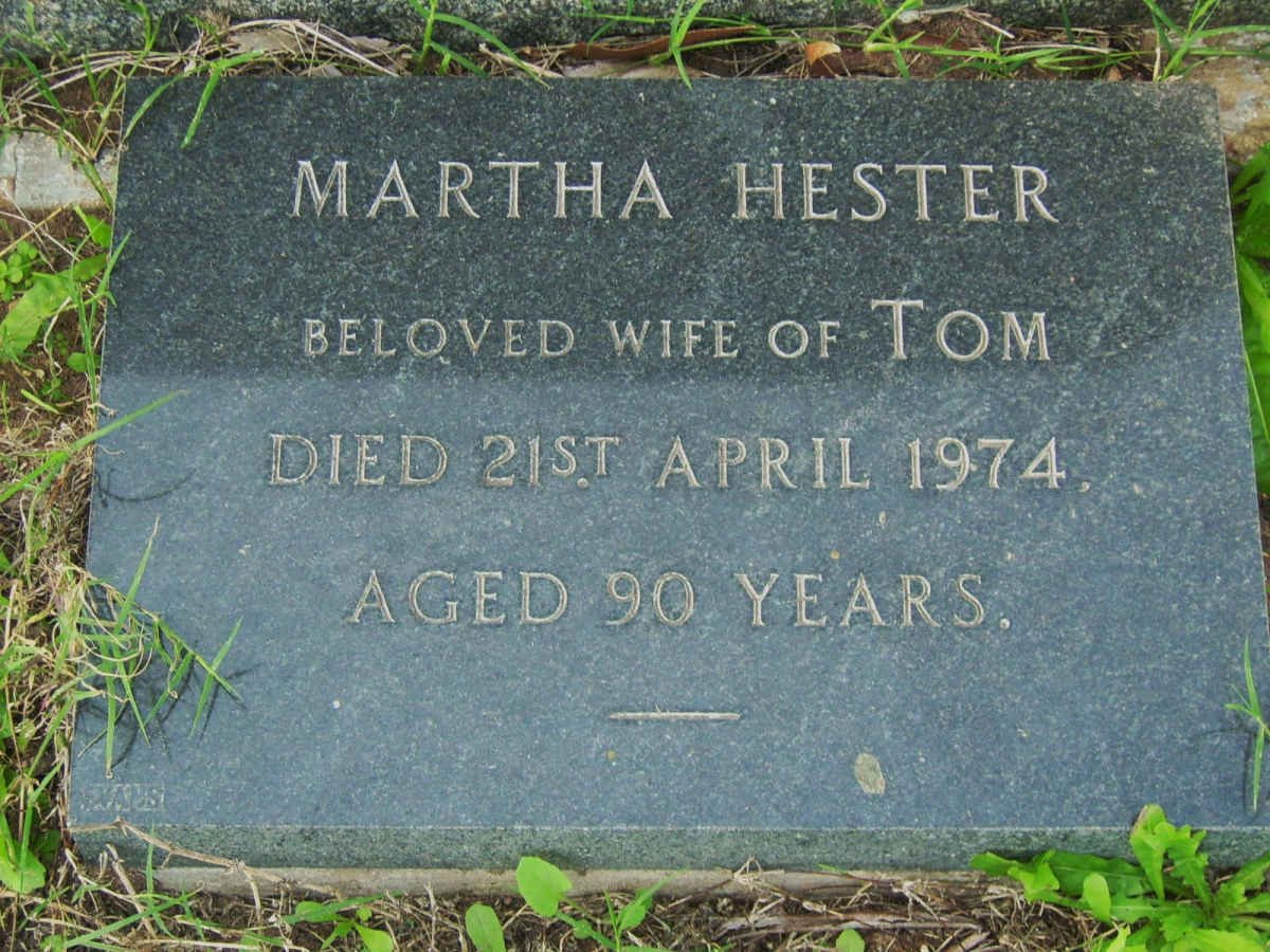 STANLEY Martha Hester -1974