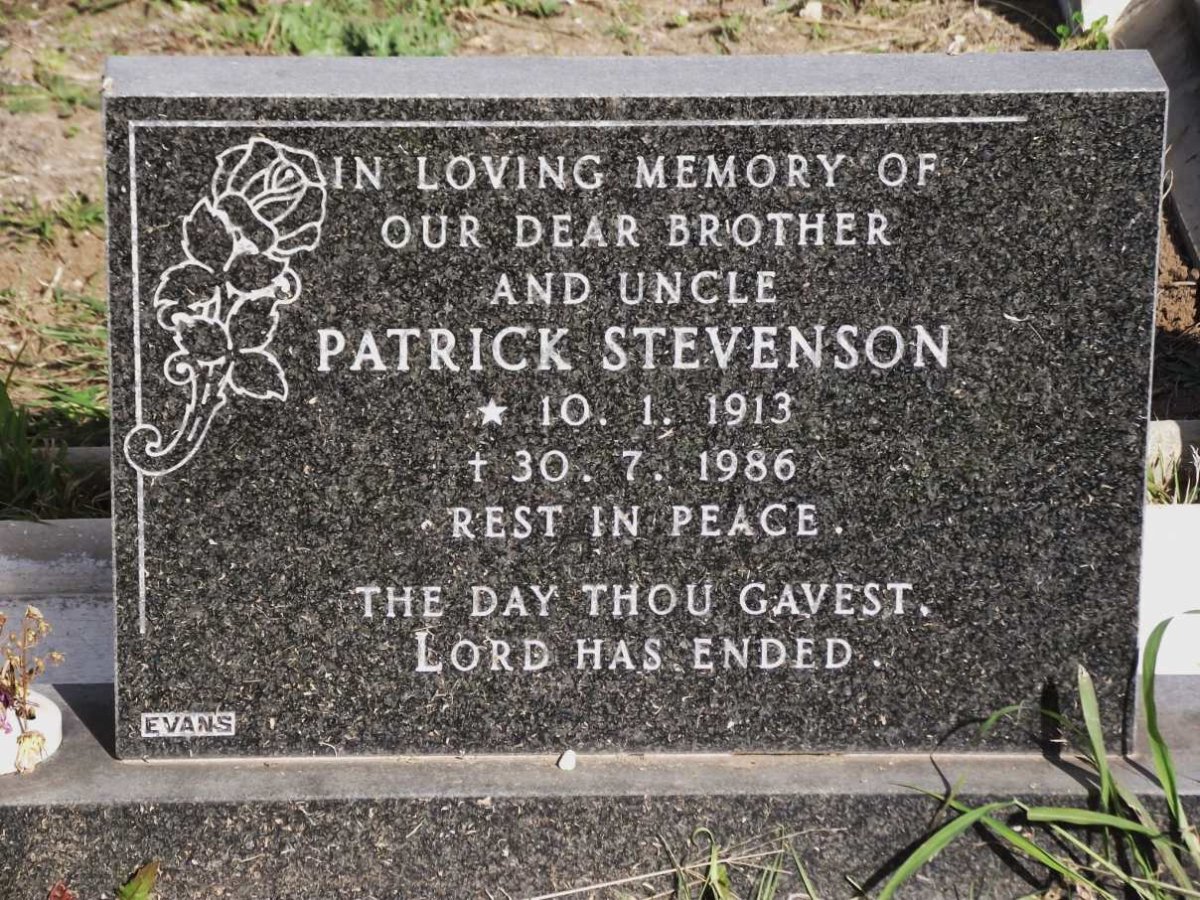 STEVENSON Patrick 1913-1986