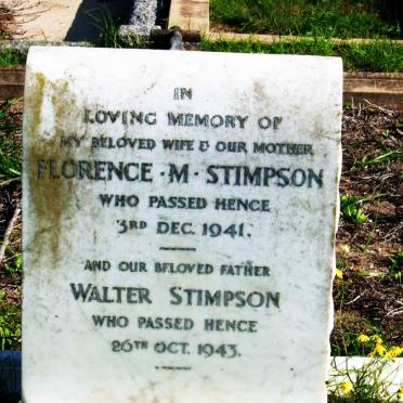 STIMPSON Walter -1943 &amp; Florence M. -1943