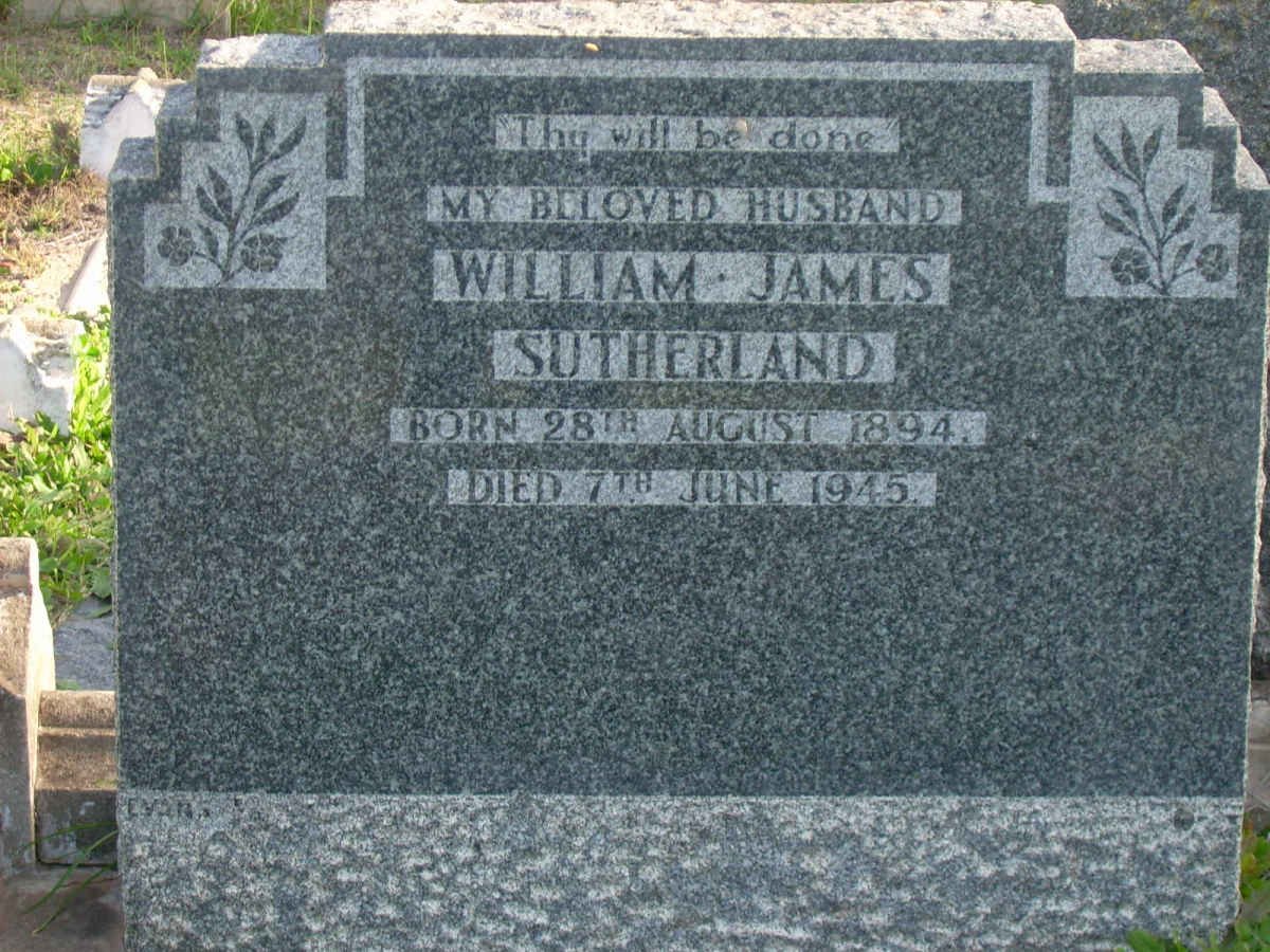 SUTHERLAND William James 1894-1945