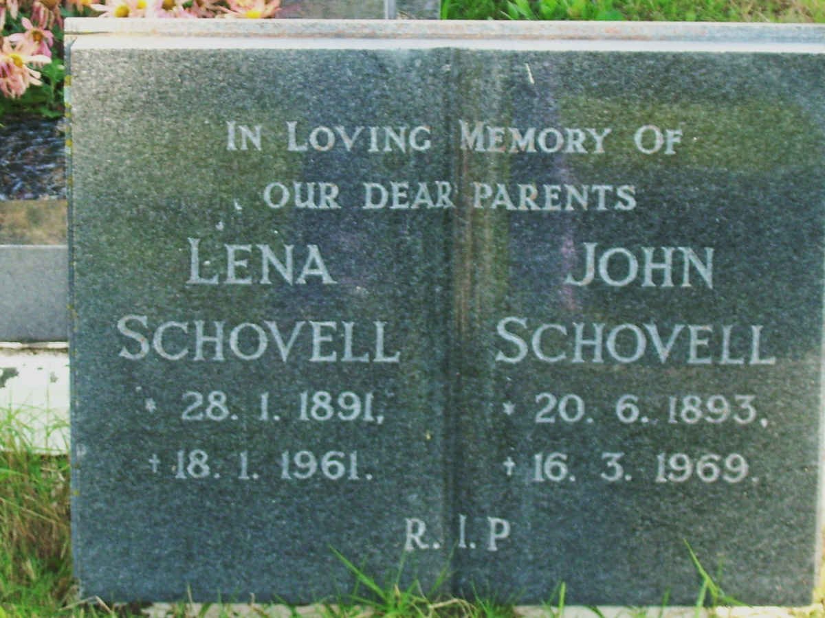 SCHOVELL John 1893-1969 &amp; Lena 1891-1961 