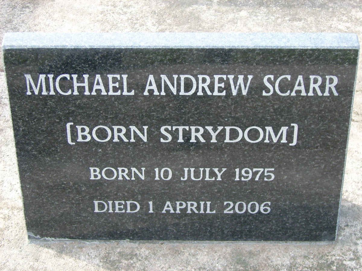 SCARR Michael Andrew nee STRYDOM 1975-2006