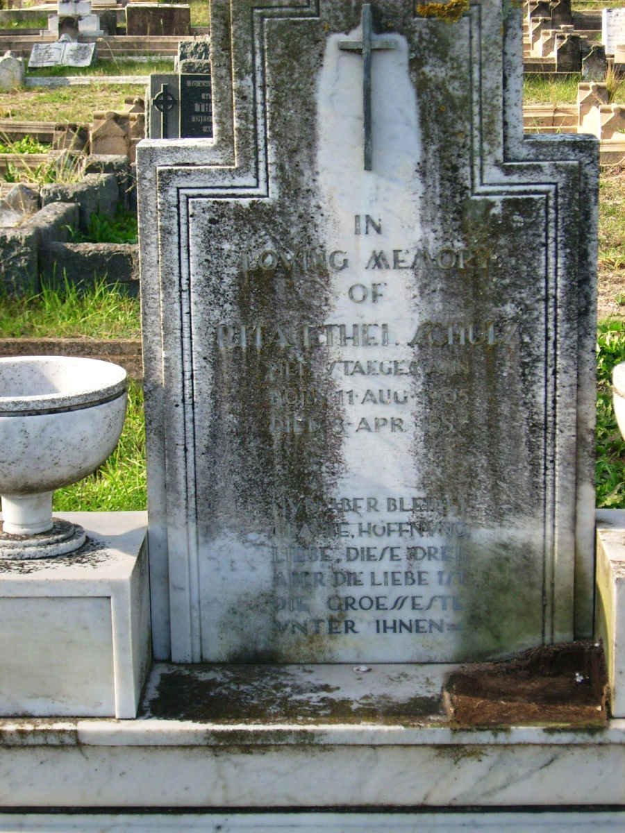 SCHULZ Rita Ethel nee STAEGEMANN 1905-1937