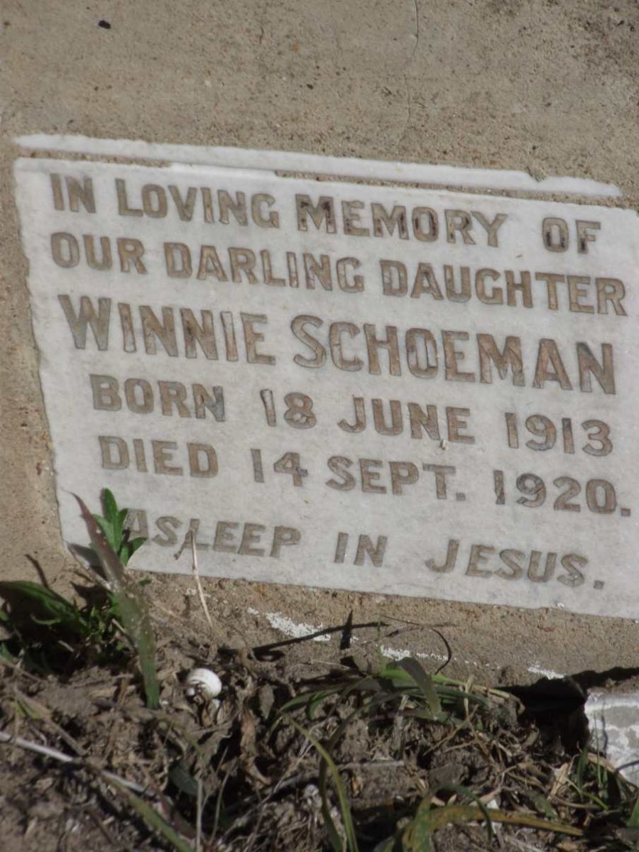 SCHOEMAN Winnie 1913-1920
