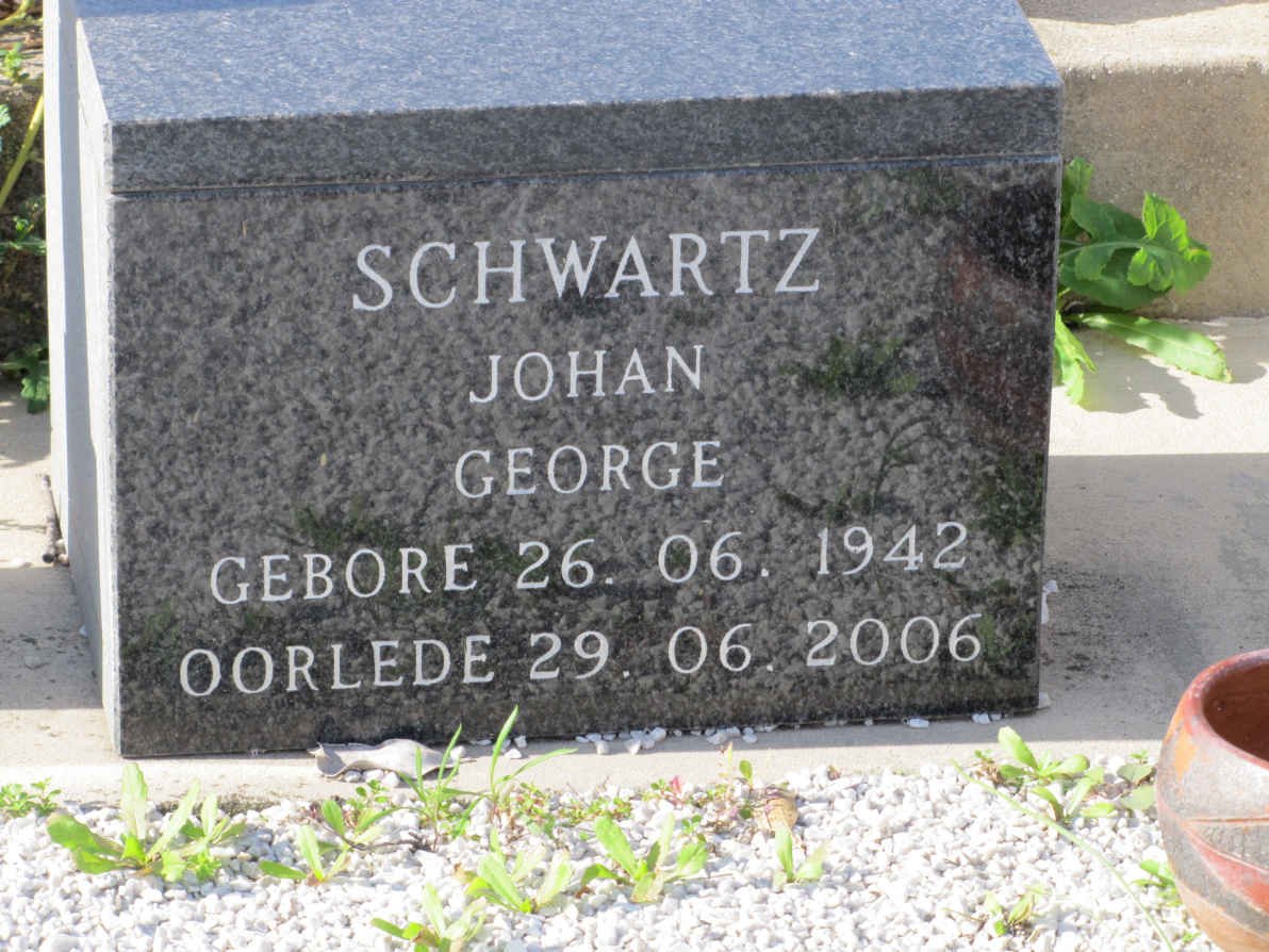 SCHWARTZ Johan George 1942-2006