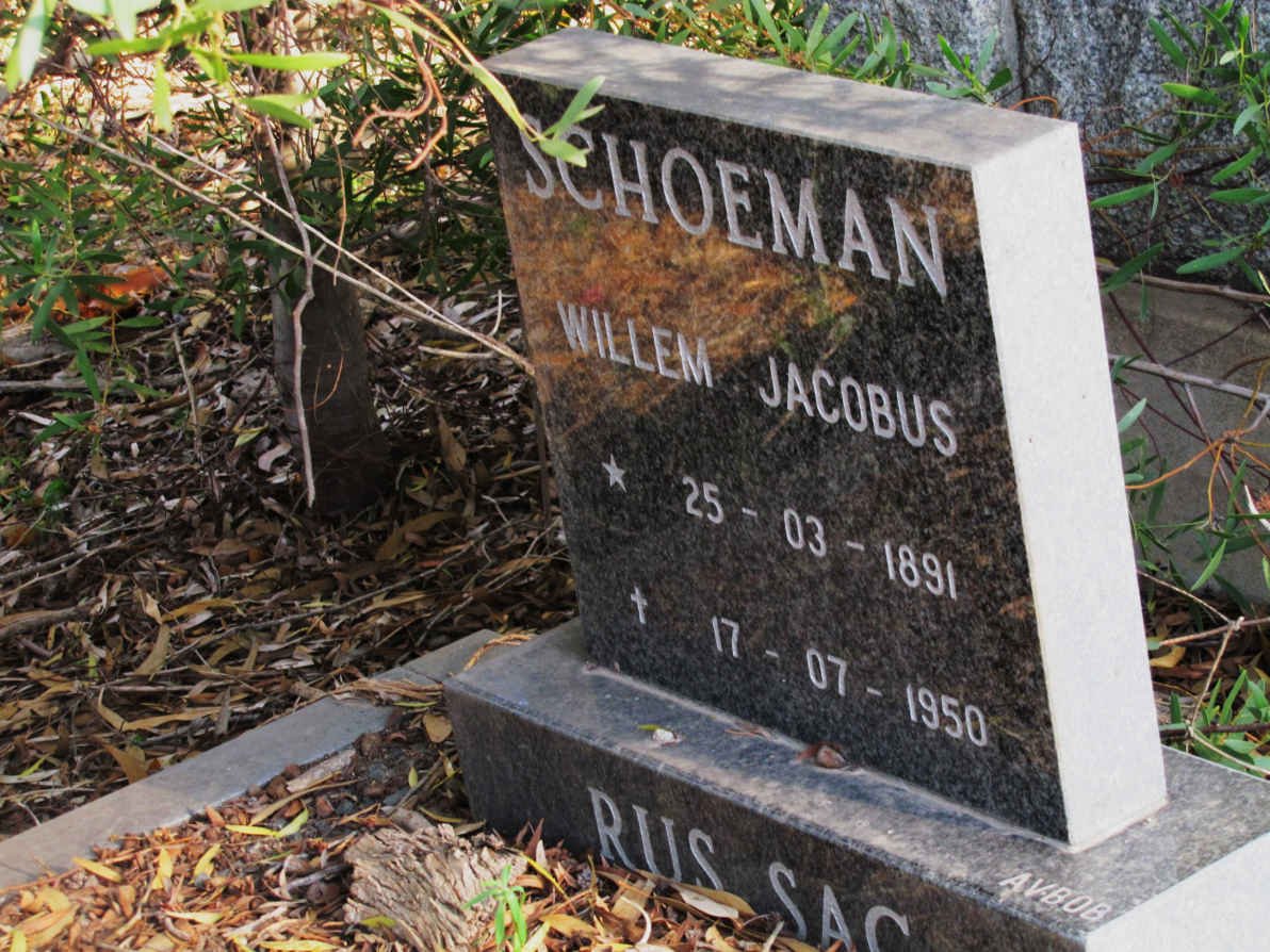 SCHOEMAN Willem Jacobus 1891-1950