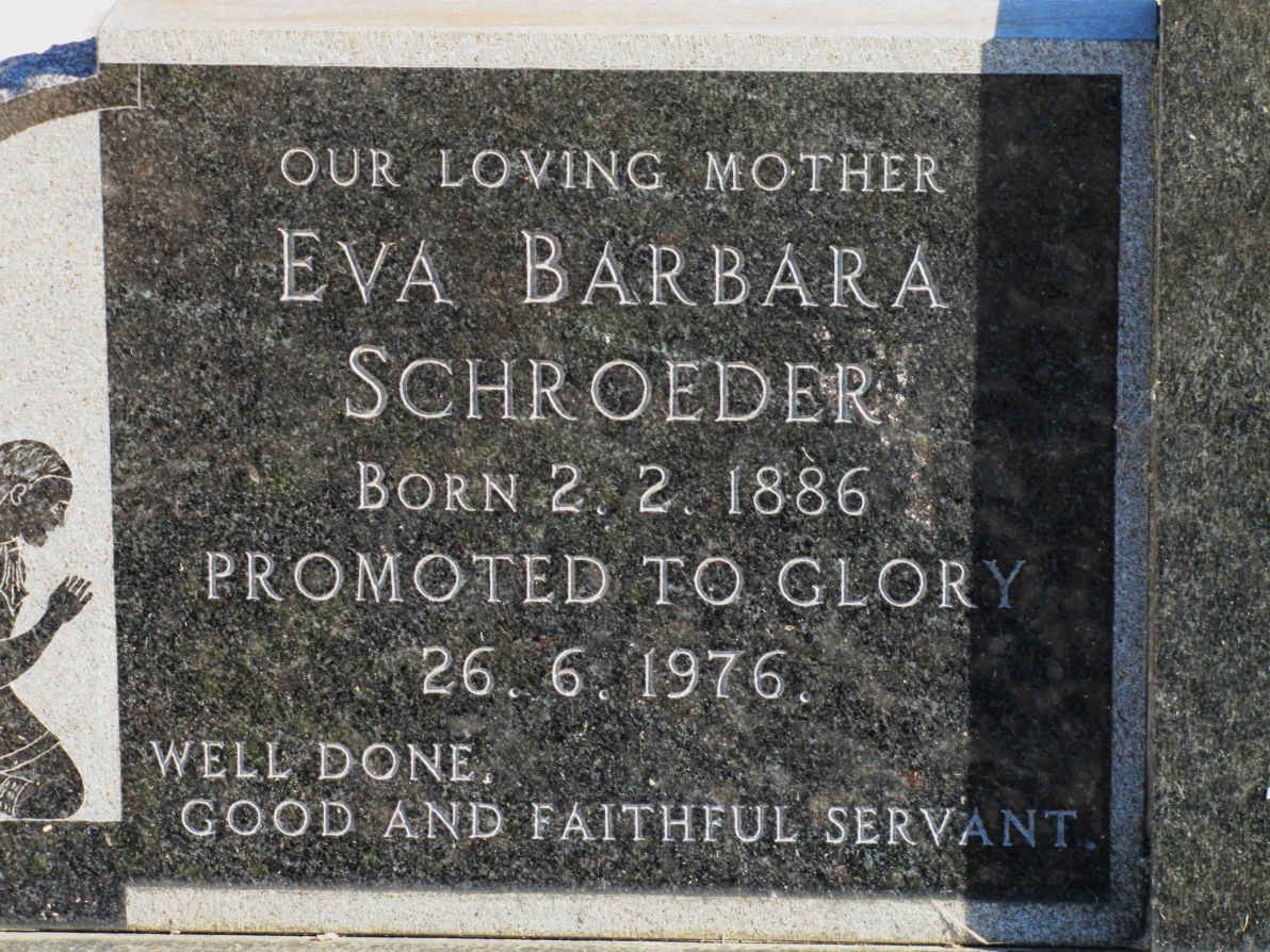 SCHROEDER Eva Barbara 1886-1976