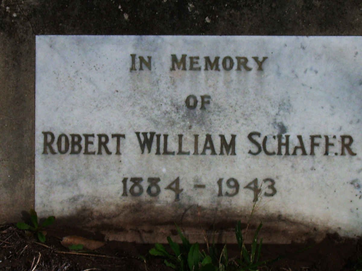 SCHAFER Robert William 1884-1943