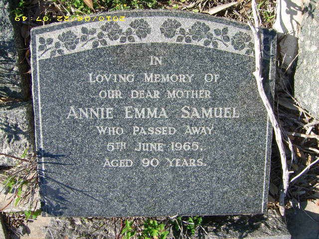 SAMUEL Annie Emma  -1965